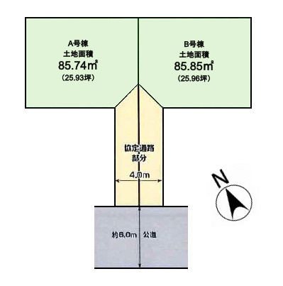 板橋区高島平7丁目　建物113ｍ2超　20帖LDK　限定2棟の区画図