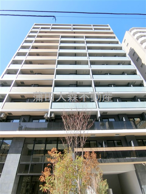 エスティメゾン大森の外観|2024年1月築　RC鉄筋コンクリート造地上14階建て総戸数93戸
東京都大田区大森北1丁目　京浜東北線大森駅徒歩5分、京急本線大森海岸駅徒歩8分