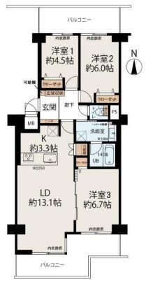 エバーグリーン上本町の間取り