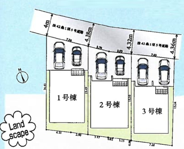 新築/新座市畑中１丁目の区画図