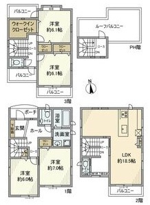 大松町戸建の間取り