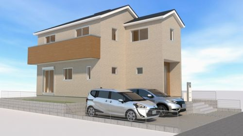【外観パース】 | 【仲介手数料０円】大磯町高麗3丁目第1期　新築一戸建て | 【仲介手数料０円】大磯町高麗3丁目第1期　新築一戸建て