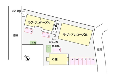 【駐車場】 | ラヴィアンローズＢ | 駐車場