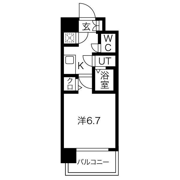 レジュールアッシュザ・パークロントの間取り