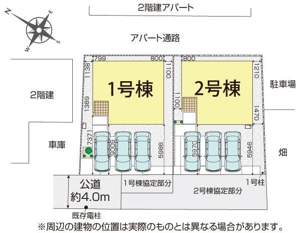 川越市大塚2丁目全2棟　新築戸建の区画図