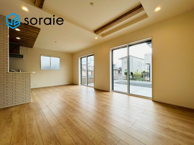 川越市大塚2丁目全2棟　新築戸建の居間・リビング|4月10日撮影