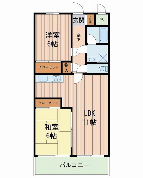 メゾンノール加島の間取り
