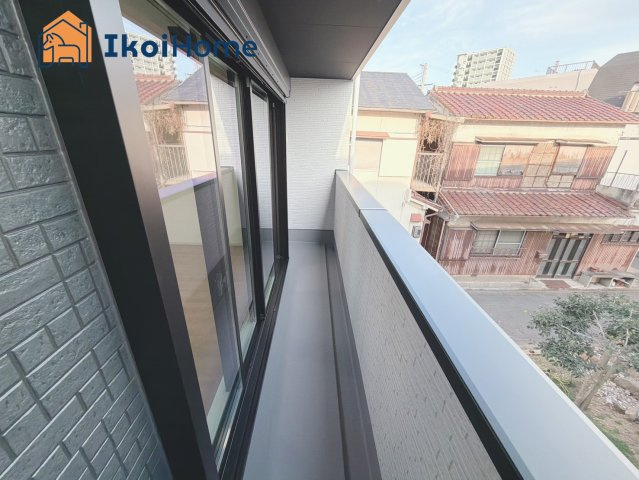 明石市西新町3丁目　全1棟　新築戸建のバルコニー|【ホームページに現地動画掲載中】●年中無休：当日予約可●屋根は８～万円バルコニー設置できます。