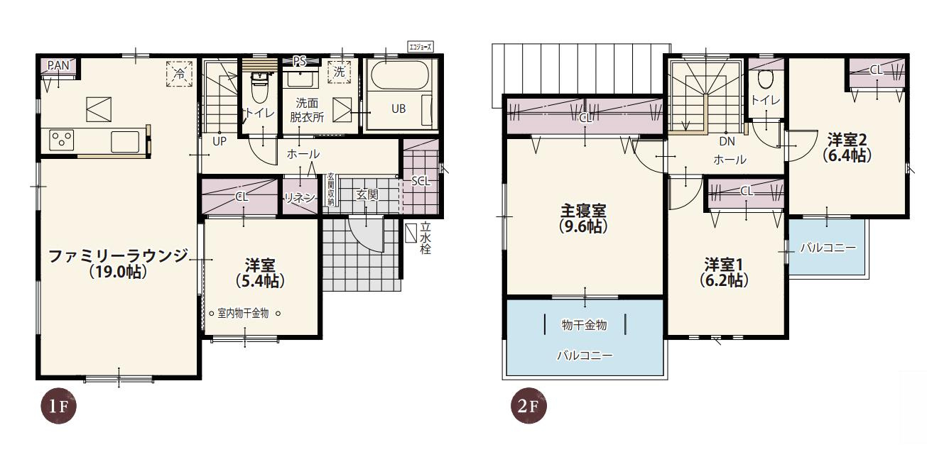 土浦市西根南第1期　新築戸建　6号棟の区画図