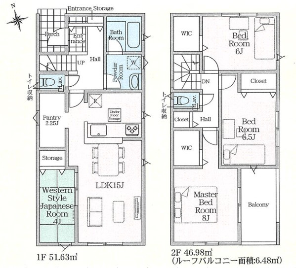 クレイドルガーデン鹿沼市東町　第5　2号棟の区画図|2号棟