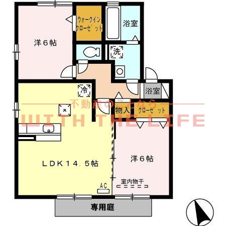 アルル【10，000円キャッシュバック対象物件】の間取り