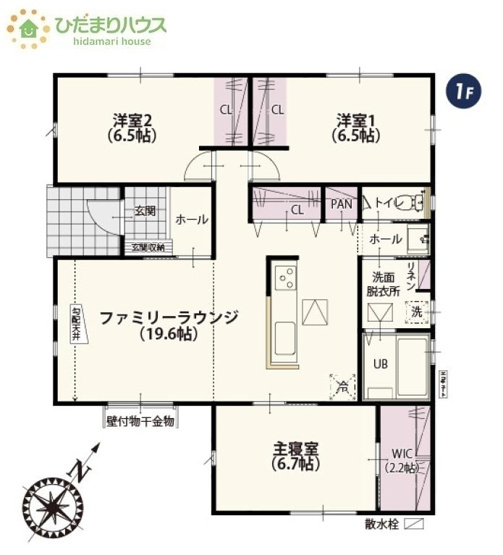 【間取り】 | 筑西市幸町第1期　新築戸建　3号棟 | 全居室6帖以上！ゆとりのある3LDK☆
