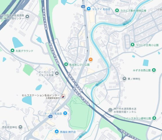 神戸市垂水区名谷町　第1期　新築一戸建ての地図