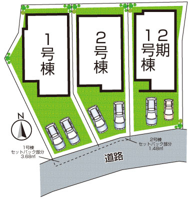 神戸市垂水区名谷町　第1期　新築一戸建ての区画図|全２区画