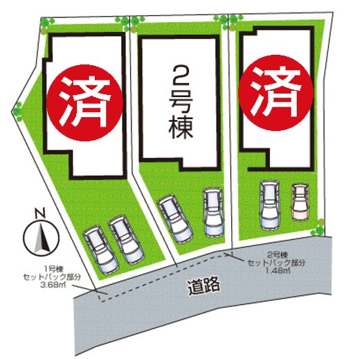 神戸市垂水区名谷町　第1期　新築一戸建ての区画図|全２区画