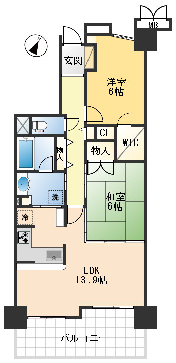 レジオン豊中千里中央の間取り