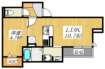セレスティア豊島Nの間取り|１LDKの間取りです☆