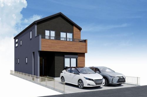 【外観パース】 | 【仲介手数料０円】平塚市老松町2期　新築一戸建て | 【仲介手数料０円】平塚市老松町2期　新築一戸建て