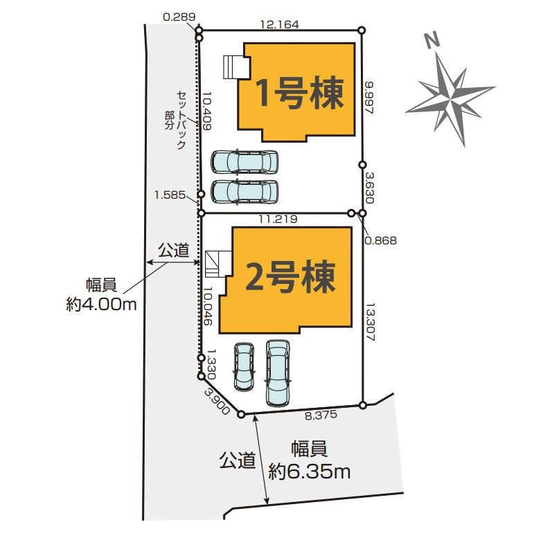 水戸市元吉田町5期　新築戸建　1号棟の区画図