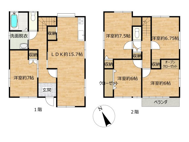 高知市弥生町　中古戸建の間取り