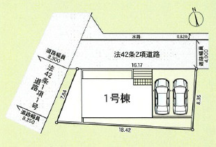 平塚市小鍋島第2　新築戸建　全1棟1号棟の区画図
