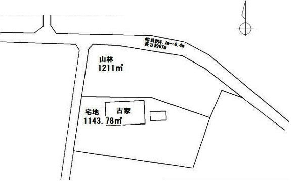 坂戸市塚越　建築条件なし売地　東武東上線『北坂戸駅』徒歩40分　【勝呂小学区】の区画図
