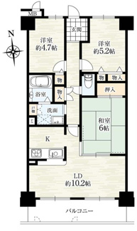 【間取り】 | ユニハイム十三野中