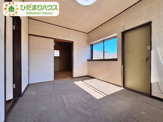 野田市山崎　中古戸建　昭和61年築の洋室|扉を開けると隣の和室と繋がっております！！