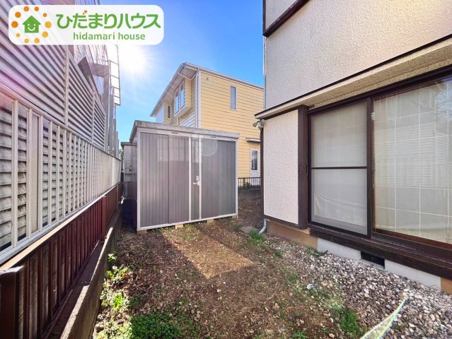 野田市山崎　中古戸建　昭和61年築の収納|おおきな物置もございます♪　お庭の手入れ用品や置き場に困りやすいタイヤなども楽々収納♪