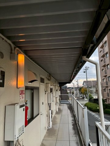 岐阜県名務原市1棟アパートのバルコニー