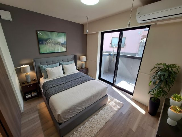 トライアド大崎の寝室|CG家具の為、実際に家具の設置はありません。
