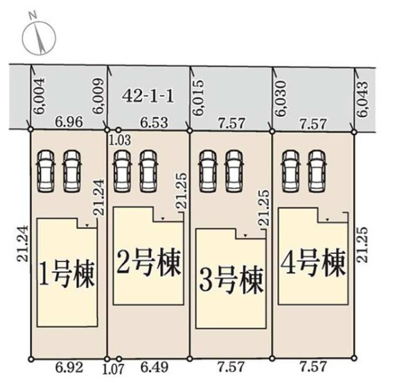 【区画図】 | 姫路市白浜町宇佐崎北（全4棟）1号棟 | 1号棟
