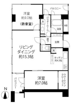 サンクタスタワー心斎橋ミラノグランデの間取り