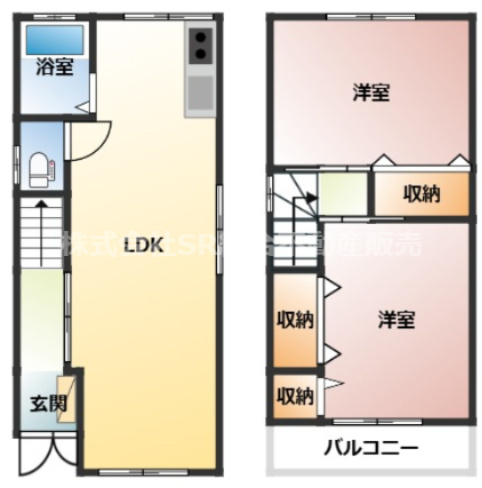 花園東町3丁目中古戸建の間取り|内装リフォーム歴有で築年数の割に室内キレイです☆