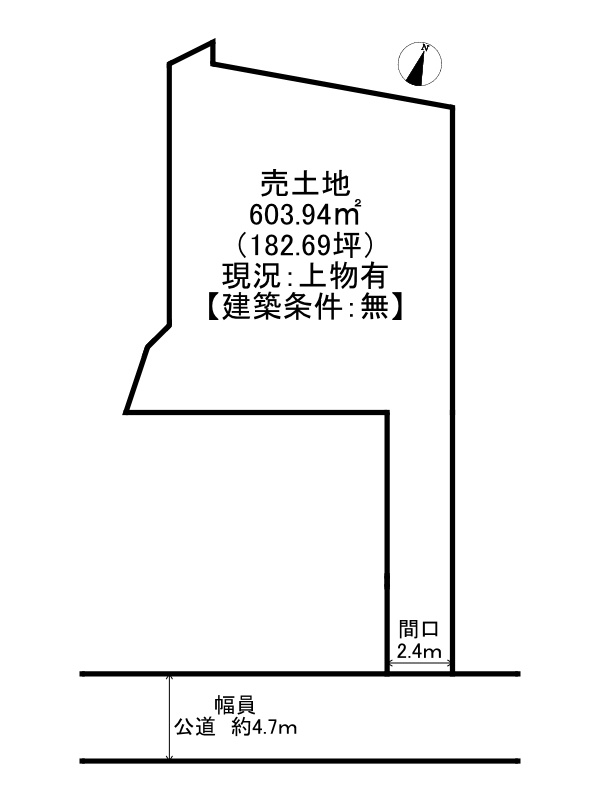 姫路市夢前町古知之庄/売土地の土地図