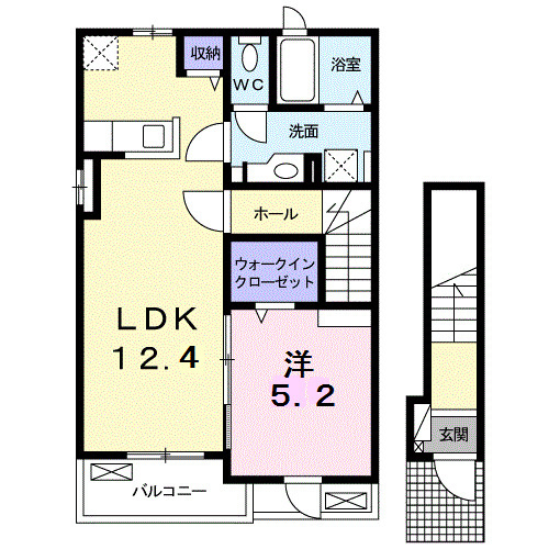 グロリエッテ上地Ａの間取り