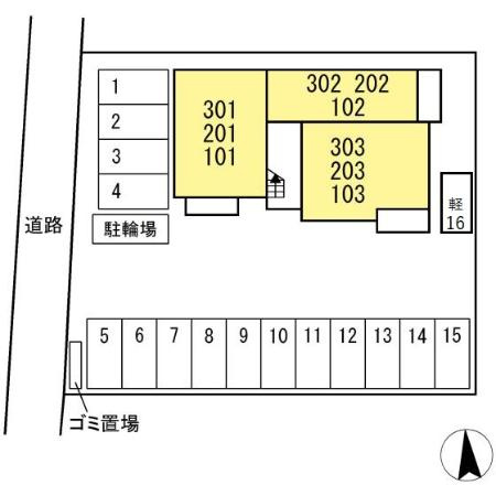 ガーデンリーフ花ヶ島の区画図
