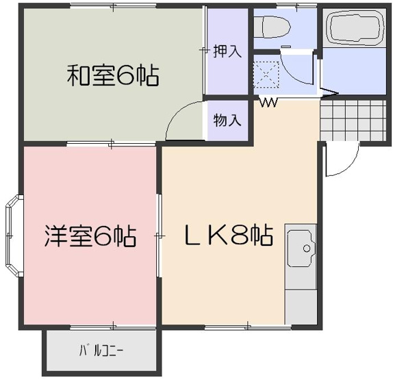 【間取り】 | ミューゼフルールB棟