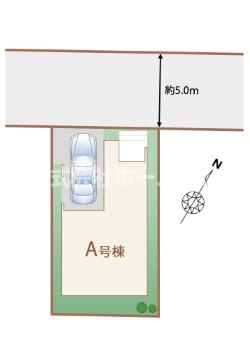 青梅市末広町　新築戸建の区画図