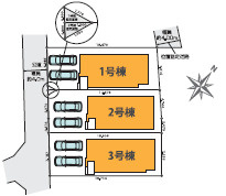 土地面積40坪超！カースペース2台分の区画図|カースペース2台分