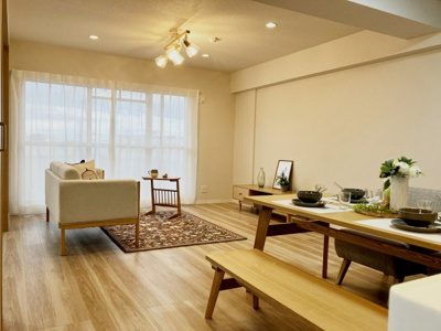 【居間・リビング】 | アプロード宮丘公園 | 19.4帖LDKの広々空間♪