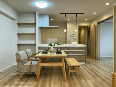 【ダイニング】 | アプロード宮丘公園 | ダイニング側にも収納ありの対面キッチン♪