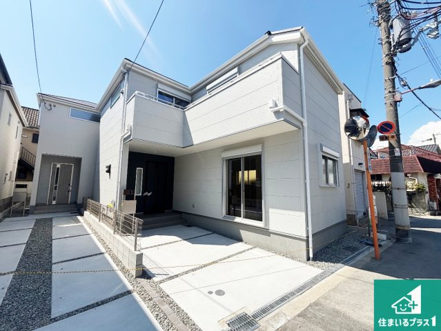 大阪市東住吉区住道矢田　第20期　新築一戸建ての外観|お客様に長く安心して住んでいだだける事にこだわった家づくり！住んでからのアフターサービスにもしっかりと取り組んでいます！