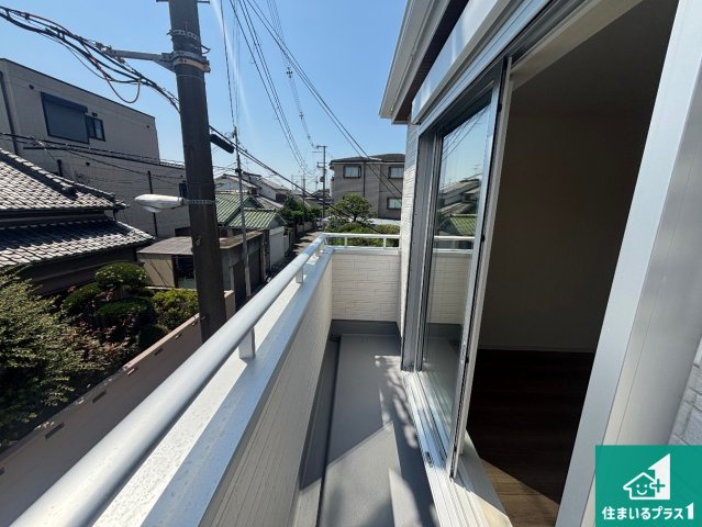 大阪市東住吉区住道矢田　第20期　新築一戸建てのバルコニー|日当たりのよいバルコニー！お部屋が開放的に！