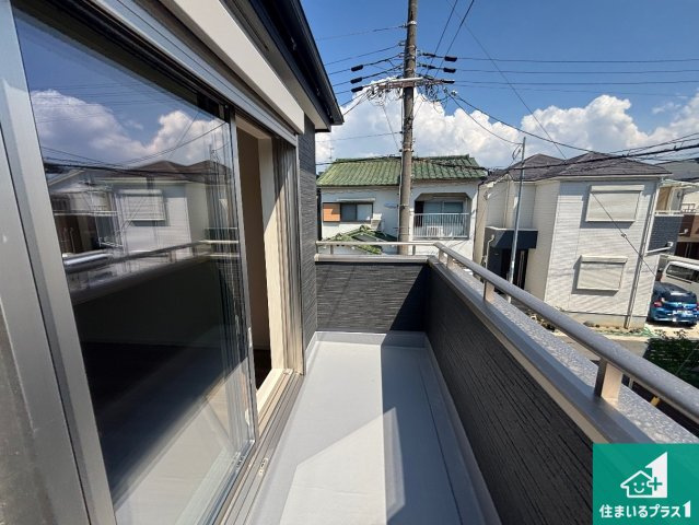 大阪市東住吉区住道矢田　第20期　新築一戸建てのバルコニー|日当たりのよいバルコニー！お部屋が開放的に！