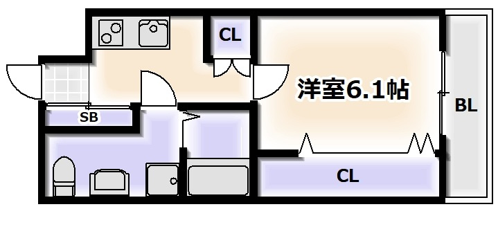 ブライト東住吉の間取り