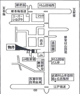 【地図】 | 武蔵村山市学園　中古住居付店舗