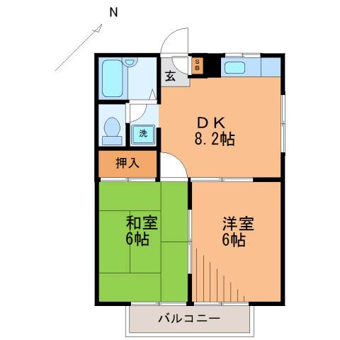 【間取り】 | アントレー鷺沼 | 間取りは102号室のものです