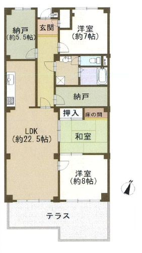 苦楽園アーバンライフ1号棟の間取り