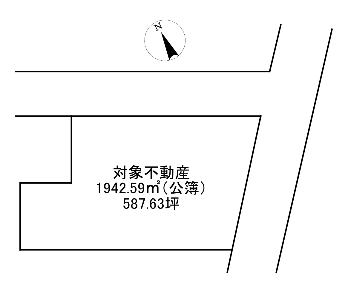 -三丁目不動産-　寄居町用土　敷地約587坪の土地図
